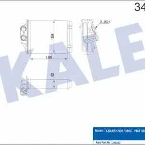 KALORİFER RADYATÖRÜ MEKANİK FIAT 500C - FIAT 500 - PANDA 1.2-1.3-1.4