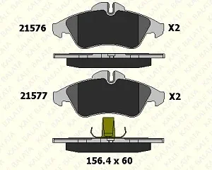 FREN BALATASI ÖN 95-06 VW LT35 (TÜM MODELLER) - SPRİNTER - VİTO 2.5 TDİ