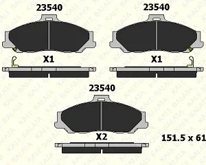 FREN BALATASI ÖN 97-12 FORD RANGER 2.5 -3.0TDCİ MAZDA B SERİSİ 2.2-2.5 D TD