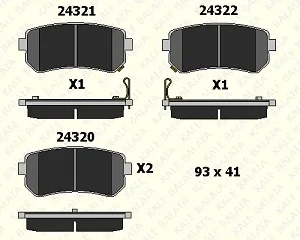 FREN BALATASI ARKA İKAZLI ACCENT ERA-HYUNDAİ İ30-İ20-İX20-İX35-SONATO-CEED-CERATO-RIO II