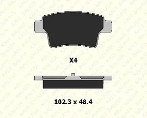 FREN BALATASI ARKA 06-13 CITROEN C4 GRAND PİCASSO 1.6 HDİ - P408