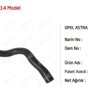 KARTER HAVALANDIRMA HORTUMU OPEL ASTRA H 1.3 CDTI.