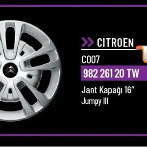JANT KAPAĞI 16 JANT 21- CİTROEN JUMPY III