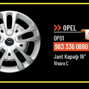 JANT KAPAĞI 16 JANT 21- OPEL VİVARO C