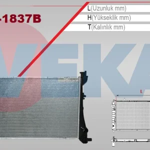 RADYATÖR (BRAZING) 15- FİAT EGEA 1.3 MLTJ - 1.4 16V