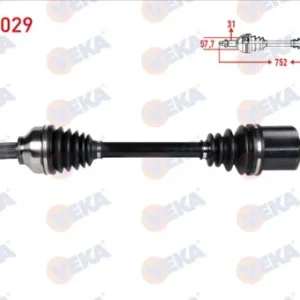 AKS KOMPLE SOL ÖN UZUNLUK 752mm FORD TOURNEO CUSTOM (V362) KISA SASE 2.2 TDCI 155 HP 2012-