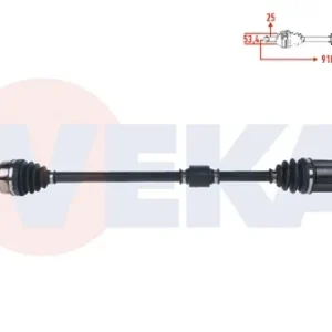 AKS KOMPLE SAĞ ÖN UZUNLUK 918 mm FORD TOURNEO COURIER 1.5 TDCI M-T 2018-