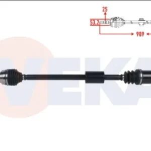 AKS KOMPLE SAĞ ÖN UZUNLUK 909mm FORD FIESTA VII 1.0 EcoBoost A-T 2017-
