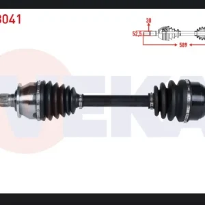 AKS KOMPLE SAĞ ÖN UZUNLUK 589mm OPEL ASTRA J 1.6 TURBO (A16LET) M-T 2009-2016- İNSİGNİA A (G09) 1.6