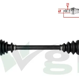 AKS KOMPLE SOL ÖN 12- CİTROEN - PEUGEOT 301 1.2 VTI M-T UZUNLUK 668MM