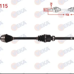 AKS KOMPLE SAĞ ÖN UZUNLUK 930mm PEUGEOT RIFTER 1.5 HDI 2019-- PARTNER 1.5 HDI 2018- - CITROEN BERLIN
