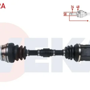 AKS KOMPLE SOL ÖN ABSLİ 48 DIS UZUNLUK 632mm TOYOTA COROLLA (_E12_) 1.4 D-4D M-T 2002-2007