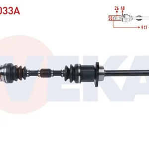AKS KOMPLE SAĞ ÖN ABSLİ 48 DIS UZUNLUK 917mm TOYOTA COROLLA (_E12_) 1.4 D-4D M-T 2002-2007