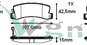 FREN BALATASI ARKA İKAZLI 97-03 TOYOTA AVENSIS 1.6 VVT-I 15.00mm