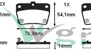 FREN BALATASI ARKA İKAZLI 00-06 TOYOTA RAV4 II 1.8 VVT-I 14.00mm