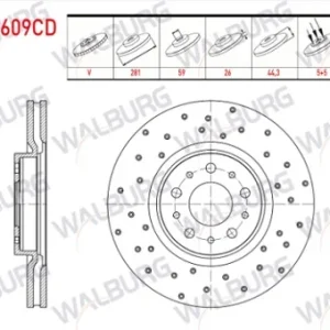 FREN DİSKİ ON HAVALI 5 BJN 281X26X59X44,3 FIAT EGEA 2021-