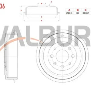FREN KAMPANASI ARKA 4 DELIK FIAT GRANDE PUNTO 1.2 2005-2012/ PUNTO 1.2 2009-2012 / OPEL CORSA D 1.2