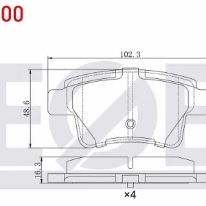 FREN BALATASI ARKA 06-13 CITROEN C4 GRAND PİCASSO 1.6 HDİ - P408