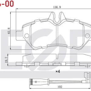 FREN BALATASI ARKA FİŞLİ MERCEDES SPRINTER YM - VW CRAFTER 2.5 TDİ -VOLT