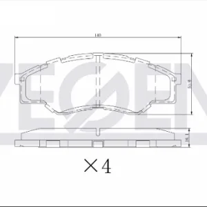 FREN BALATASI ON TOYOTA HI-LUX PICK UP 2.5 D 2005-2011 HI-LUX PICK UP 2.5 D-4D 2005-2011 HI-LUX PI