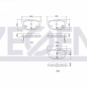 FREN BALATASI ARKA IKAZLI KIA CERATO (LD) 1.5 CRDI-1.6 CRDI-1.6i 2004-2012 HYUNDAI ELANTRA 1.8i