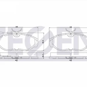 FREN BALATASI ON FISLI FIAT DUCATO 2.5 D 1994-2002 DUCATO 2.0 JTD 1994-2002 DUCATO 2.8 JTD 1994-20