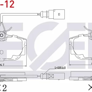 FREN BALATASI ARKA VW TRANSPORTER T4 - CARAVELLE