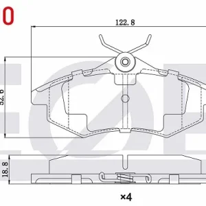 FREN BALATASI ÖN 02-09 ( DAR TİP ) CITROEN C2 - C3 I - II 1.4- 1.6 HDİ