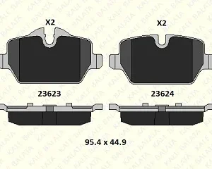 FREN BALATASI ARKA 03-13 BMW ( E81 ) (E87) E90- E91- E92- MİNİ COOPER R60 - R61