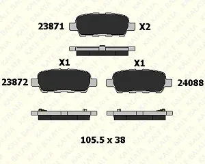 FREN BALATASI ARKA 01-14 NİSSAN JUKE - XTRAIL - QASHQAI (J10) 1.5 DCI