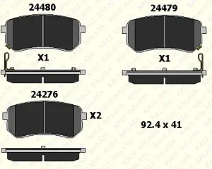 FREN BALATASI ARKA İKAZLI 08- HYUNDAI İ10-1.0 1.1-1.2 - KIA PICANTO 1.0-1-1