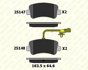 FREN BALATASI ÖN FİŞLİ 10- MOVANO B 2.3 CDTİ - NİSSAN NV400 - MASTER III 2.3 DCİ