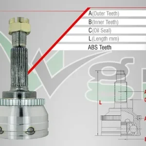 AKS KAFASI SOL-SAĞ ÖN DIŞ 06-11 KİA RİO II 1.5 CRDI ABSLİ