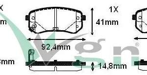FREN BALATASI ARKA İKAZLI 08- HYUNDAI İ10-1.0 1.1-1.2 - KIA PICANTO 1.0-1-1