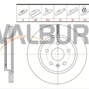 FREN DİSKİ ARKA HAVALI 5 BJN 315X23X67,4X48 OPEL INSIGNIA 1.6 T 17 JANT 2008-/ INSIGNIA 2.0 T 17 JA