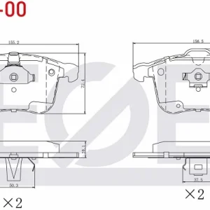 FREN BALATASI ÖN 02-08 VECTRA C - SIGNUM - SAAB 9.3 - CADILLAC 1.6-2.0-2.2-3.0 16V