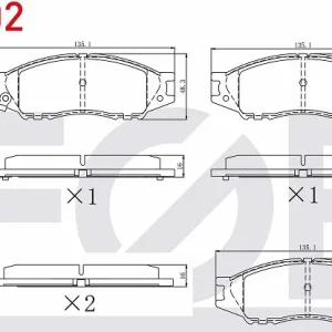 FREN BALATA ON IKAZLI 00-07 NISSAN ALMERA II (N16) 1.5 DCI