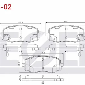 FREN BALATASI ÖN İKAZLI 04-15 KİA PICANTO 1.0 1.1 - HYUNDAİ İ10 - İ20 1.0 1.1-1