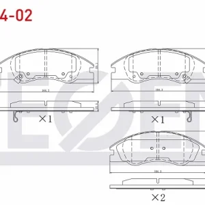 FREN BALATASI ÖN İKAZLI BENZİNLİ DİZEL 04- KIA CERATO II/SPECTRA 1.6-1.8-2.0-1.5CRDI