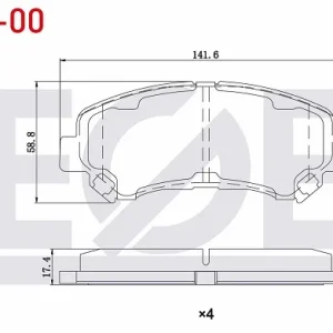 FREN BALATASI ÖN 07-14 NISSAN JUKE - X-TRAIL - QASHQAI (J10) 1.5 DCI