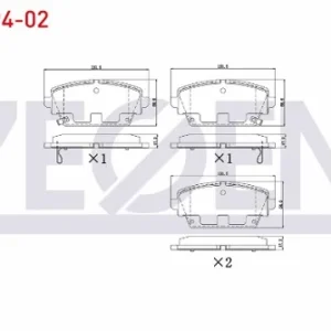 FREN BALATASI ON IKAZLI NISSAN PRIMERA (P12) 1.6i 2002- PRIMERA (P12) 1.8i 16v 2002- / PRIMERA
