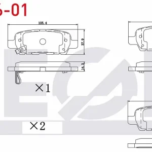 FREN BALATASI ARKA 01-14 NİSSAN JUKE - XTRAIL - QASHQAI (J10) 1.5 DCI