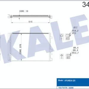 KLİMA RADYATÖRÜ HYUNDAİ i20 1.4 CRDI