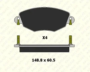 FREN BALATASI ÖN 95-06 MONDEO III 1.8 - 2.0 16V - 2.2 TDCİ - 2.5 V6 - 3.0 V6 JAGUAR X TY