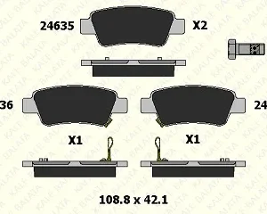 FREN BALATASI ARKA İKAZLI 06-12 HONDA CR-V III-IV 2.0 VTEC - LAND CRUISER