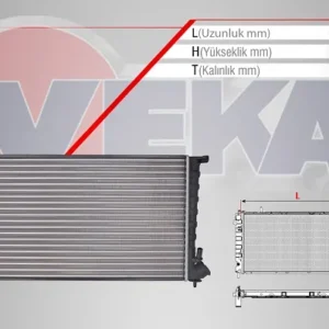 RADYATÖR MEKANIK PEUGEOT PARTNER (5,5F) 1.9 D M-T 1996-2008