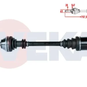 AKS KOMPLE SOL ÖN DUCATO (230) 2.5 TDI ABSLİ 54 DIS UZUNLUK 757,50mm 1994-2002