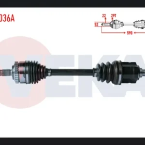 AKS KOMPLE SOL ÖN OPEL MERIVA A 1.6 ABSLİ 29 DIS UZUNLUK 590mm 2003-2010