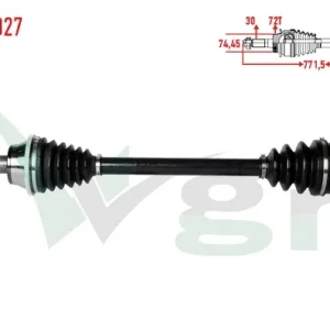 AKS KOMPLE SAĞ ÖN 10- ABSLİ KARSAN J10 2.3 D - 72 DIS UZUNLUK 721,5mm