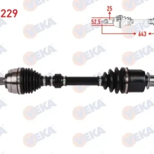 AKS KOMPLE SOL ÖN UZUNLUK 643mm RENAULT MEGANE IV 1.3 Tce-1.5 Blue dCi (EURO 6) 7 A-T (SNZ-DW5)